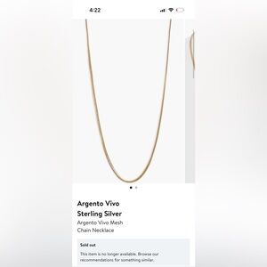 Argento Vivo Gold Mesh Chain Necklace